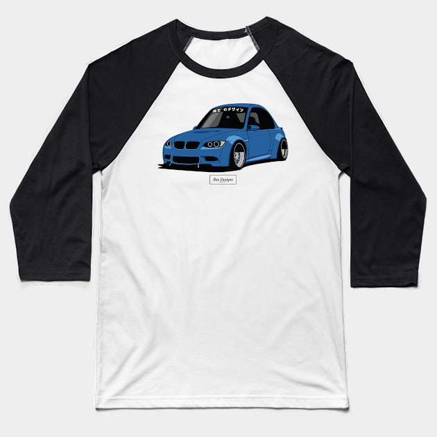 BMW E92 (Blue) Baseball T-Shirt by RexDesignsAus
